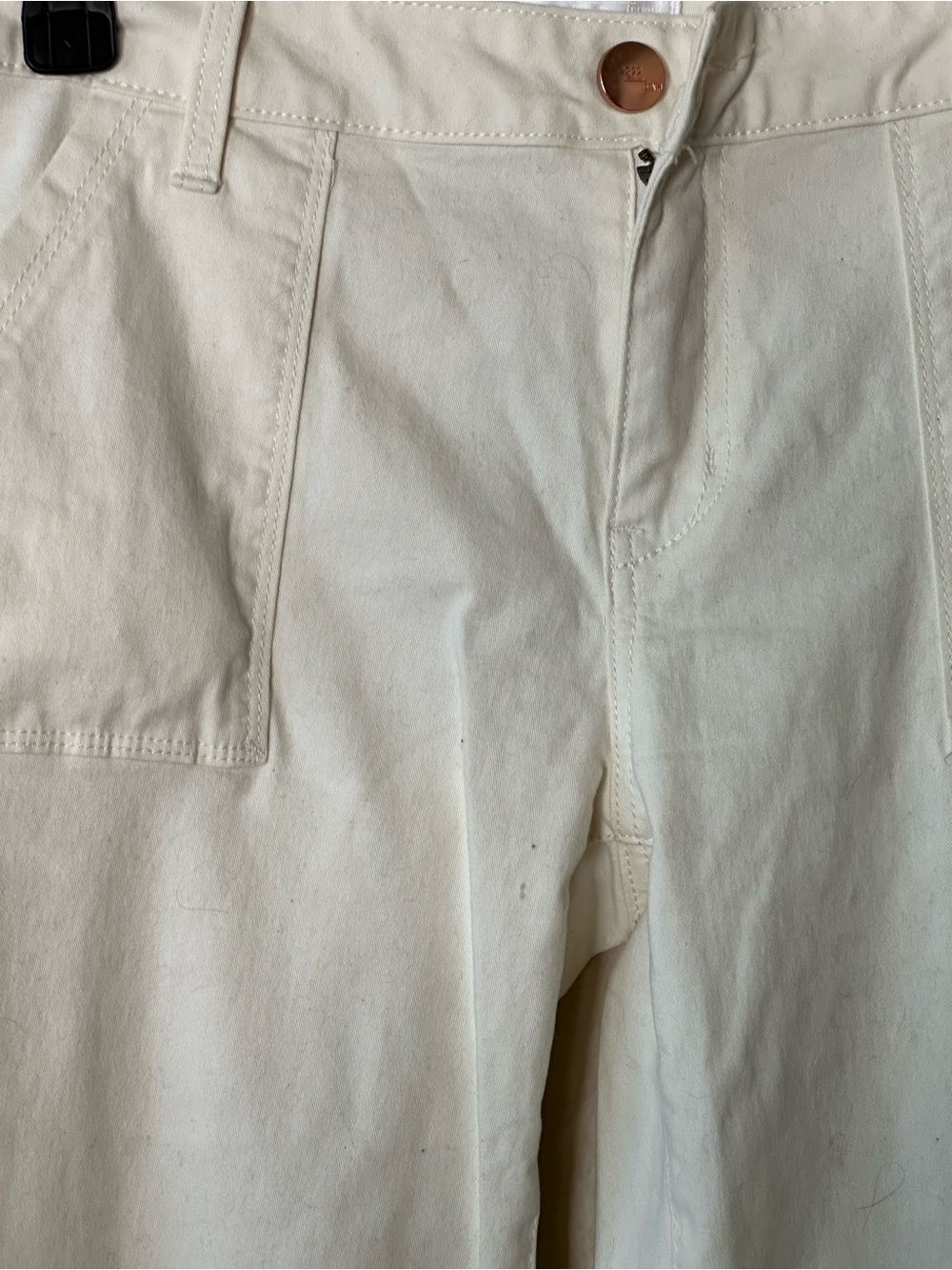 1822 women's Casual Off-White Cotton Pants size 6/ NWOT 1107 - Picture 2 of 4
